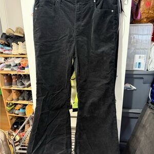 GAP Women's Black Flare Corduroy